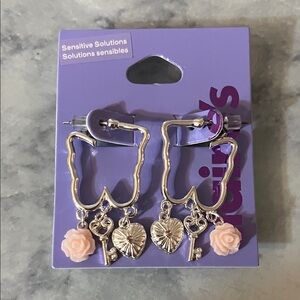 🌸✨ Romantic Gold Heart Charm Earrings | Coquette • Cottagecore • Y2K • Bridal ✨🌸